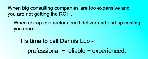 Dennis Luo = professional + reliable + experienced